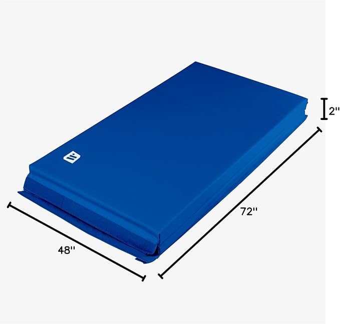 We Sell Mats - 4 ft x 6 ft x 2 - Personal Fitness & Exercise Mat for Home Workout - Lightweight and Folds for Carrying – All Purpose Gym Mat – Thick Mat for Yoga, Pilates, Stretches, Floor Exercises