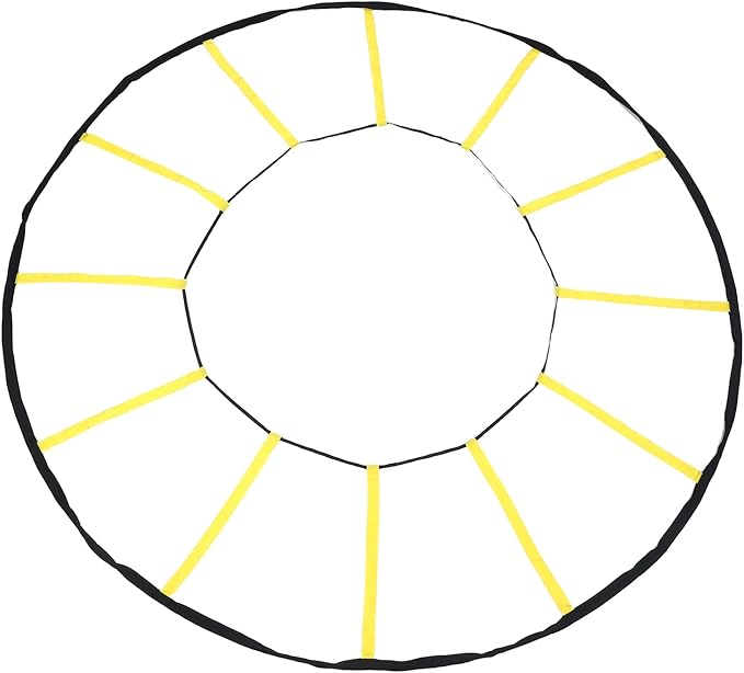 Keenso Circular Speed Ladder, Nylon Agility Trainer for Soccer and Basketball, 12 Rungs Enhance Footwork and Speed Control for Outdoor or Indoor Training