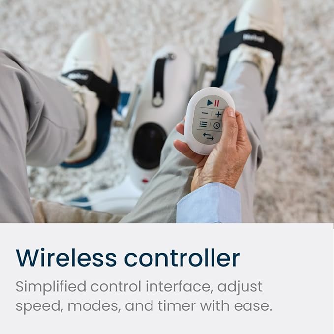PhysioPedal® Arm & Leg Pedal Exerciser – Dual Mode Pedals with 8 Speeds & 8 Resistance Levels, LED Display & Magnetic Remote – Low-Impact Exercise for Joint Mobility, Circulation & Active Recovery