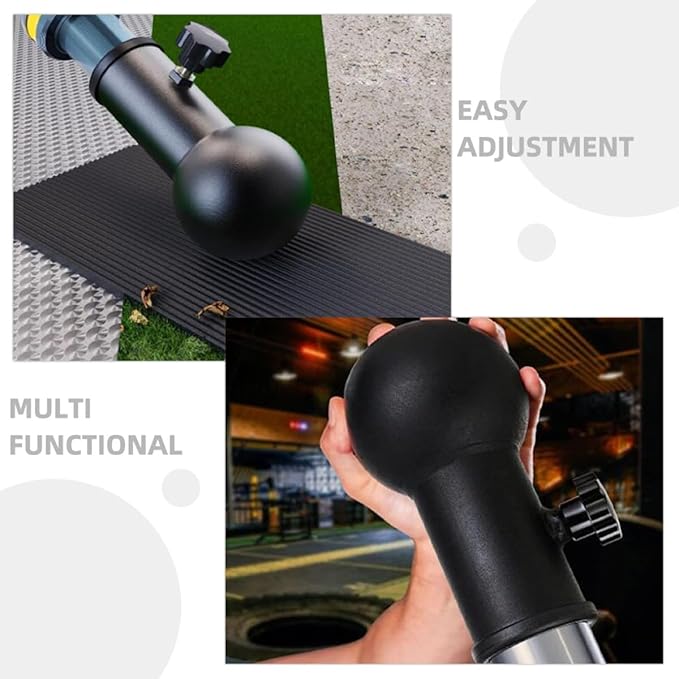 Barbell Attachment Rotating Sleeve Stand for Strength Training, Iron Material Black, Gym Equipment Part for Deadlift Row Abdominal Back Muscle Workouts