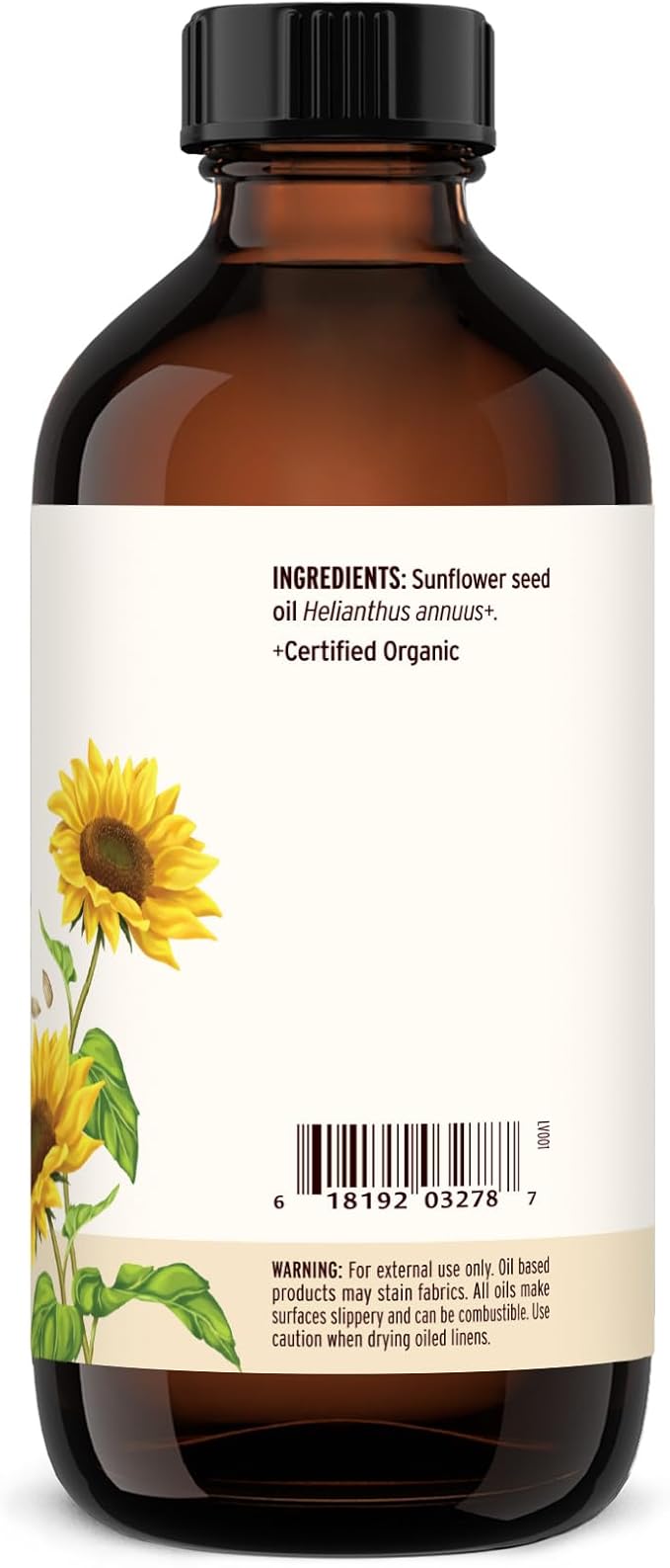 Banyan Botanicals Sunflower Oil – Pure & Organic Sunflower Seed Oil for Skin, Body, Hair & More – Multiple Sizes – 8 oz – Expeller Pressed Non GMO Chemical Free