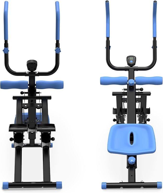 2 in 1 Stair Stepper And Ab Workout Machine, Stepper Machine with Adjustable Handlebar, Vertical Climber Workout Equipment for Home Gym, Core and Glute Workouts Equipment for Women