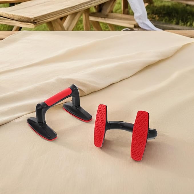 Luxshiny 2pcs Push up Brackets with Anti-slip Plastic Handles Gym Equipment for Home Fitness Strength Training Pushup Stands for Men Workout