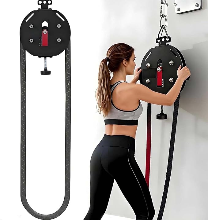 Portable Cable Pulley with Endless Rope Trainer, 330lb Load Capacity Hanging Home Fitness Equipment for (0-30kg) Adjustable Resistance Training, Grip, Back, and Coordination Workouts
