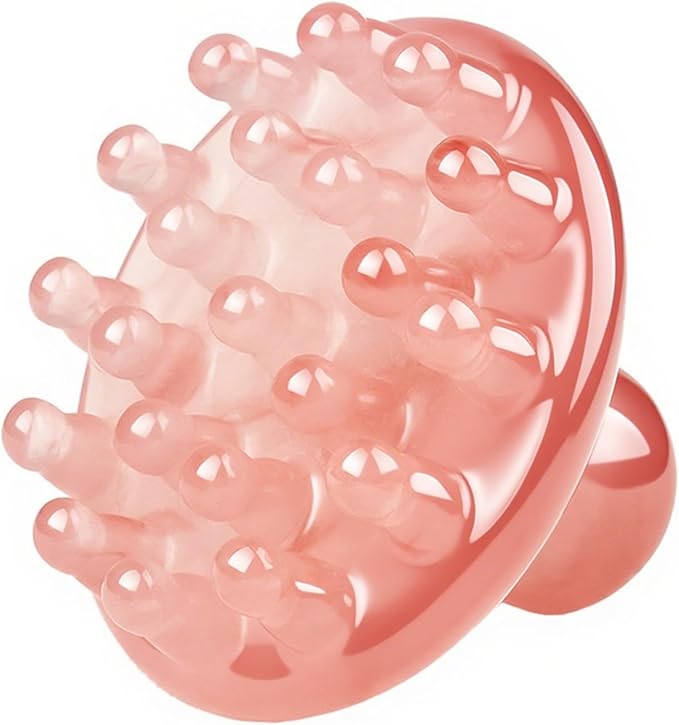 GSHOW Scalp Massage Tool - 21 Long Rounded Teeth Resin Manual Handheld Massager for Lymphatic Drainage & Cellulite Massage - Full-Body Gua Sha Comb for Men Women