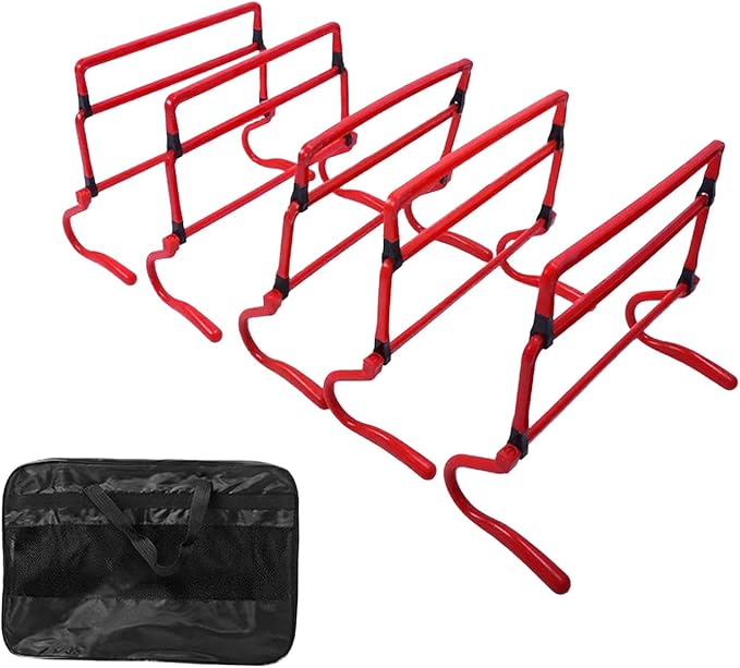 pistro Agility Training Hurdles 5Pcs Adjustable Speed Hurdles for Football, Running, Obstacle Courses & Fitness Drills