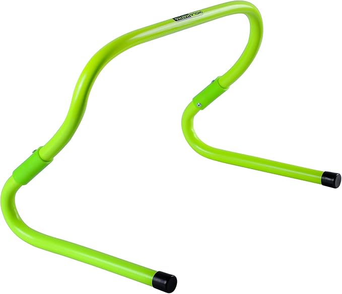 HolaHatha Agility Hurdle, Indoor Outdoor Sports Training Equipment for Track, Basketball, Football & Soccer - Height Adjustable, Bright Green
