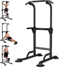 Power Tower Pull Up Dip Station Foldable, Pull Up Bar Station Adjustable, Multi-Function Home Gym, Strength Training Fitness Equipment, Triangular Design, for Home Outdoor