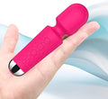 Portable Back Massager, Small Cordless Handheld Massager Wand with Personal Handheld Vibration Rechargeable Massager for Neck Shoulder Back Body(Rose Red)