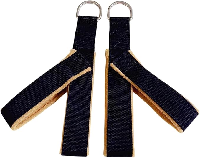 2Pcs Pilates Straps Reformer Straps D Ring Core Waist Back Leg Y Loops Fitness Straps Yoga Straps for Exercise Men Home Women