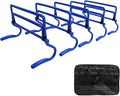 5Pcs Agility Training Hurdles Agility Speed Training Equipment Adjustable Height for Soccer Outdoor Sports Foot Exercise, Blue