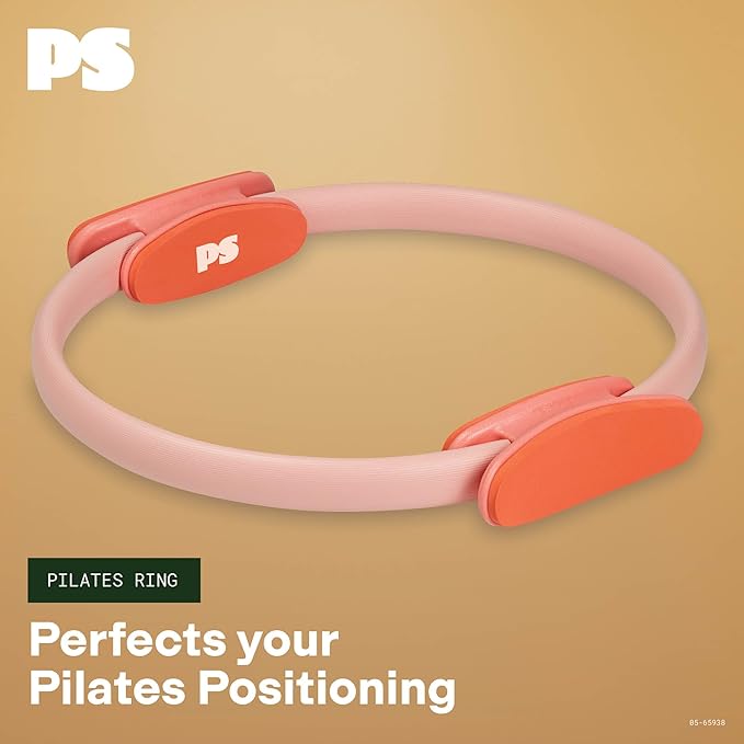 POPSUGAR Pilates Ring (15" Rose Pink/Berry, 1 lb), Dual-Grip Magic Circle Fitness Ring for Added Resistance, Tone, Sculpt & Strengthen Muscles, Pilates Ring Circle for Stretching & Home Gym Exercise