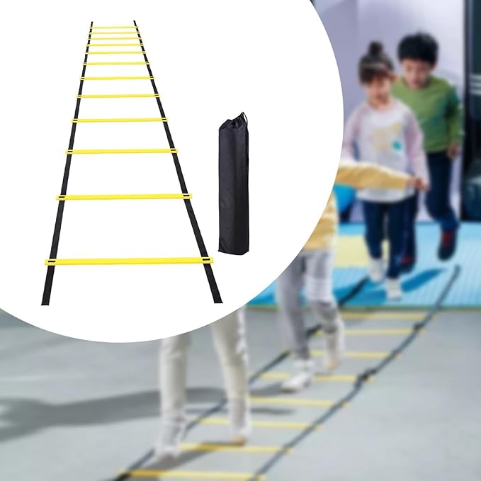 Football Agility Ladder Speed Ladder Portable Stairs Fitness Training Jumping Hurdles with Storage Bag Outdoor Sports Folding