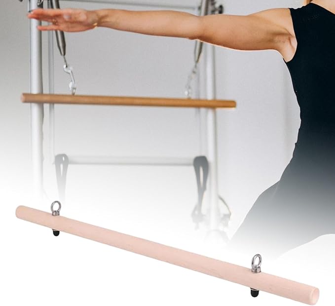 Resistance Bar Pilates Roll Down Bar with Wooden Exercise Pole for