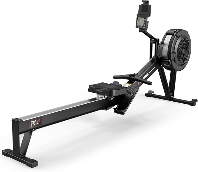 PASYOU Air Rowing Machine for Home,10-Level Resistance 350lb Load Rower Machine,Foldable Row Machines Commercial with 47in Rail and Bluetooth Backlit Monitor, Adjustable Tablet Holder PR70