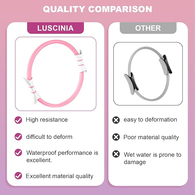 Luscinia Pilates Kit,Home Pilates Ring Kit for Women,Pilates Equipment Ring and Ball Set with Pilates Ring, Pilates Ball, Resistance Bands, Figure 8 Band & Accessories Pilates Starter Kit