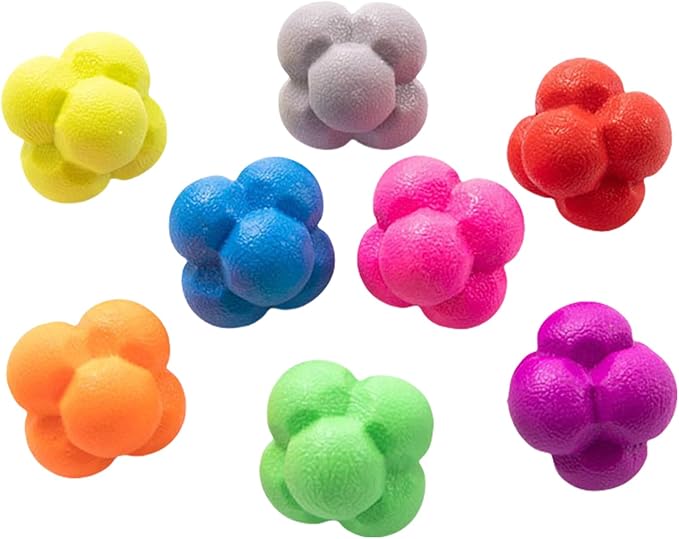 Hand Eye Coordination Equipment Training Reaction Balls with 6 Sides Speed and Agility Training Reflexes Reaction Balls