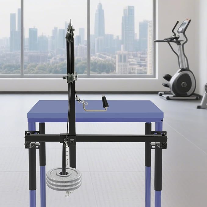 Arm Strength Training Device, 440.92 Lbs Load Capacity Arm Wrestling Training Pulley System Kit, Forearm Workout Table Professional Equipment, Wrist Strength Trainer for Home, Gym