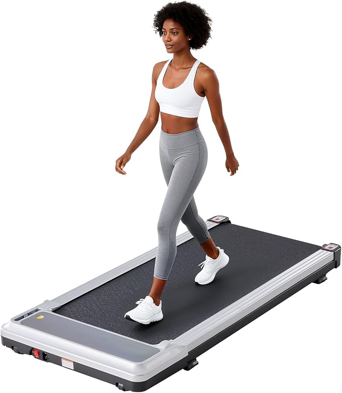 OLIXIS Walking Pad Treadmill for Home, Under Desk Treadmill for Small Space, Portable Design for Home Office Workouts, LED Display with Remote Control, Low Noise