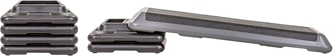 The Step Freestyle Grey Aerobic Platform, Health Club Size Steppers for Exercise