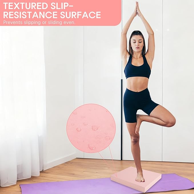 Exercise Balance Pad，Balance Foam Mat for Physical Therapy Equipment & Strength Stability Training, Slip Resistant Foam Mat for Yoga, Pilates, Meditation，Gardening knee pads