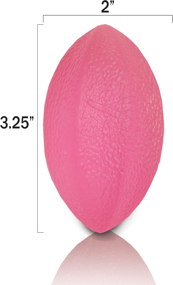 Rehabilitation Advantage Football Shaped Hand Exerciser, Extra Soft, Pink