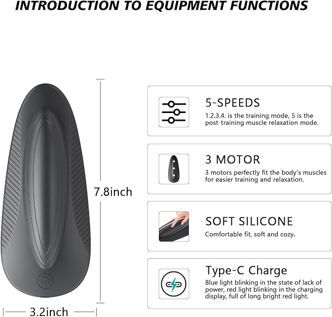Kegel Exerciser for Tightening&Strengthening Muscle Control Training, Suitable for Both Men and Women, Muscle Endurance Recovery and Relaxation, Hip Muscle Strength Training