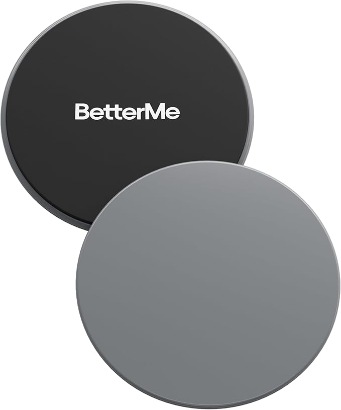 BetterMe Pilates Sliders – Dual-Sided Exercise Sliders for Core Training – Compact Workout Gliders for Home Fitness, Abs & Full Body Workouts