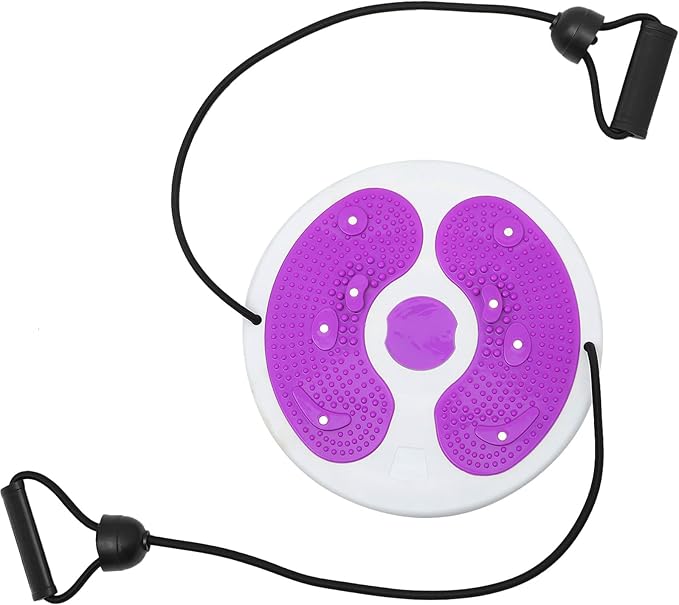 Household Fitness Twisting Waist Disc with Rope, Plastic Rotating Board for Waist and Abdominal Exercise, Female Body Shaping Equipment for Home Workout and Weight Loss