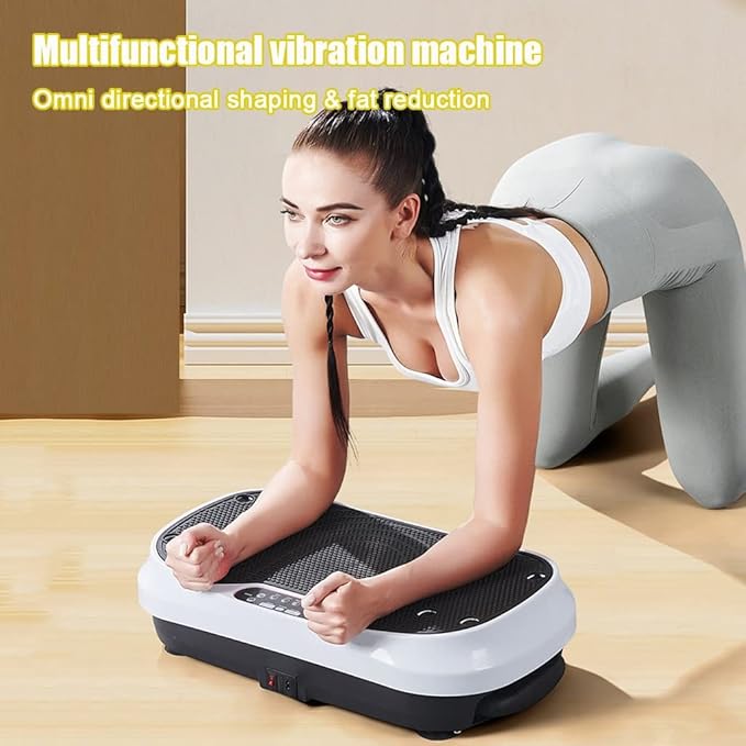 Vibration Plate Exercise Machine,Whole Body Vibration Platform Machine,Fitness Vibration Trainer for Weight Loss Shaping Toning Home Gym