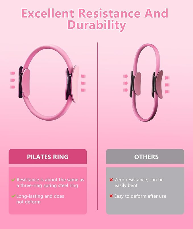 Pilates Ring Set with Adjustable Resistance