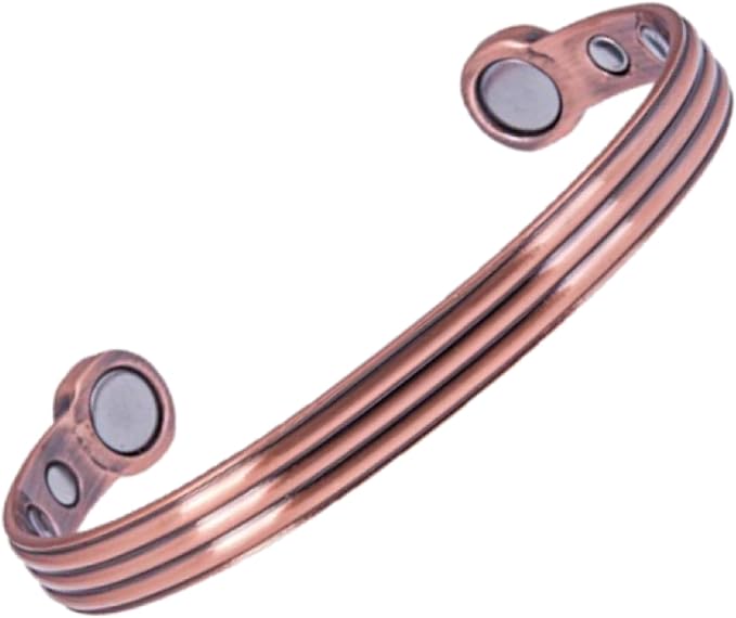 Earth Therapy Women's Greek Style Magnetic Copper Cuff Bracelet - Adjustable - Ultra Strength