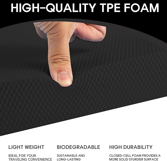 Balance Pad – Stability Trainer for Balance, Stretching, Physical Therapy, Exercise, Mobility, Rehabilitation and Core Training Non-Slip Closed Cell Foam Premium Balance Pad Knee Pad