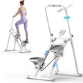 Foldable Stair Stepper for Home, Adjustable Stair Climber with 4 Heights & 3 Angles, Compact Folding Vertical Stair Master for Exercise at Home for Full-Body Workout