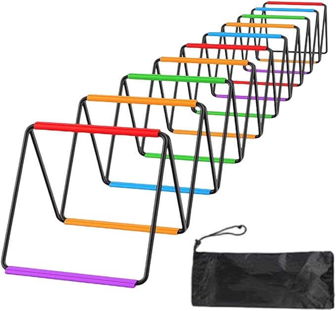 Agility Ladder Football Footwork Ladder Multipurpose Adjustable Jumping Hurdles for Soccer Volleyball Rugby, 20 Grids
