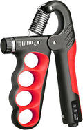 Hand Gripper Strengthener, 11-220LBs Adjustable Resistance Grip Strength Trainer with Counter, Forearm Exerciser for Injury Recovery and Muscle Building
