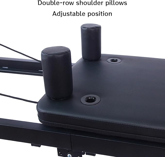 BVCL Pilates Reformer Machine, Foldable Pilates Equipment with Metal Spring, Portable Reformer Pilates Machine for Home Gym