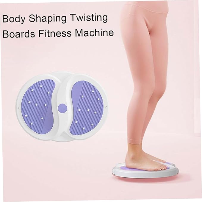 Twist Board Waist Trainer Twisting Waist Disc Exercise Fitness Waist Exercise Equipment Purple Abdominal Exercise Machine Ab Workout Equipment Ab Machine
