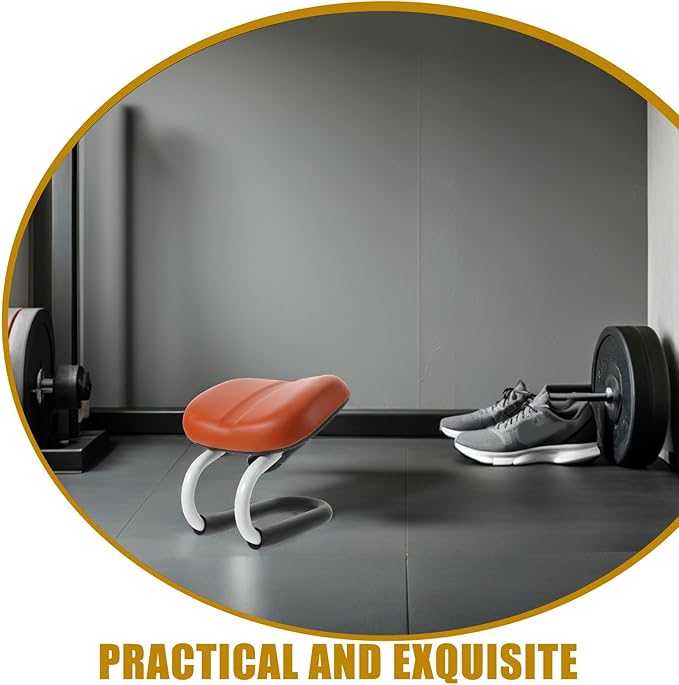 Meditation Bench: Kneeling Chair with Non-Slip Base - Soft PU Leather Stool - Adjustable Height Cushion for Prayer Home Studio Portable