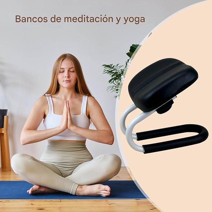 Prayer Stool, Sleek, - Sturdy Portable Metal Knee Meditation Stool, Adjustable with Cushion Sponges, Sleeve Legs That Won't Be | Multipurpose Outdoor Indoor Utility Premium