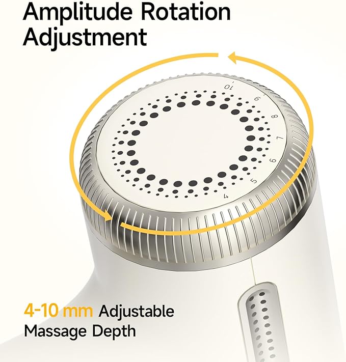 Super Mini Massage Gun Deep Tissue, Muscle Massager with Adjustable Amplitude, Portable Handheld Percussion Massager, Quiet for Home, Gym & Travel, Pearl White