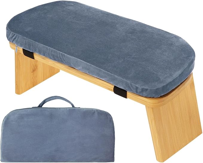 Bamboo Meditation Bench for Sitting and Kneeling, Ideal for and Prayer