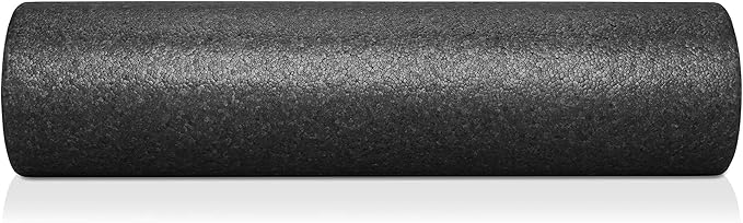 Philosophy Gym 24" High-Density Foam Roller for Exercise, Massage, Muscle Recovery - Round, Black