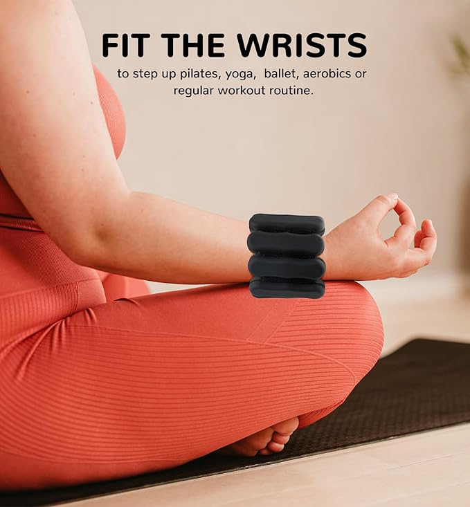 Wrist Ankle Weights for Women Men, Leg Arm Wrist Weights Bangles 1lb*2 2lb*2 Wearable Weights Pilates Weighted Bracelet for Strength Training Walking Swimming Yoga Physical Therapy