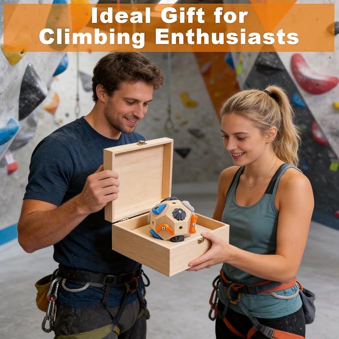 2 PCS Boulder Block,Handcrafted Boulder Block for Climbers,RockClimbing Ball for Finger Strength Training, Strength & Precision Tool, Gifts for Rock Climbers