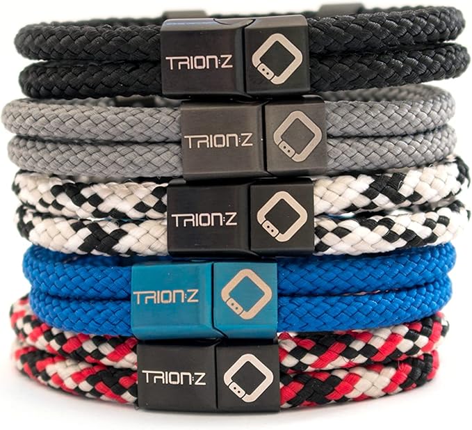 Trion:Z Zen Loop Duo Magnetic Field Therapy Wristband for Women & Men Featuring Patented ANSPO Technology (Indigo Blue, Large)