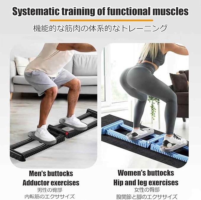 Foldable Skiing Exerciser Leg Splitter Ski Machine Portable Body Slimming Trainer Collapsible Leg Magic Machine Yoga Fitness Equipment for Use(Blue,Hip Training Circle)