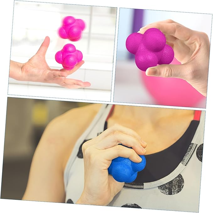 6 Pcs Hexagonal Reaction Balls for Fitness Training High Difficulty Agility Balls with Strong Durability for Hand Eye Coordination Goalkeeper Exercise and Sports Reaction Skills