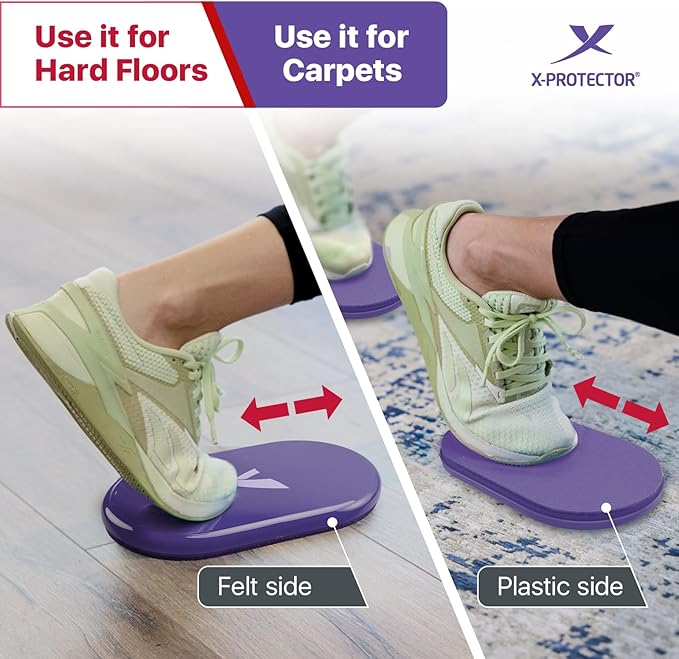 X-Protector Sliders for Working Out - 2 PCS - Double-Sided Exercise Sliders for Hard & Carpeted Floors - Gliders for Exercising!