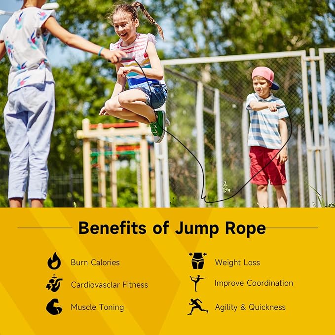 10 Pack Adjustable Jump Rope for Fitness and Exercise-PVC Skipping Rope for Men,Women and Kids-Tangle-Free for Keeping Fit, Training, Workout